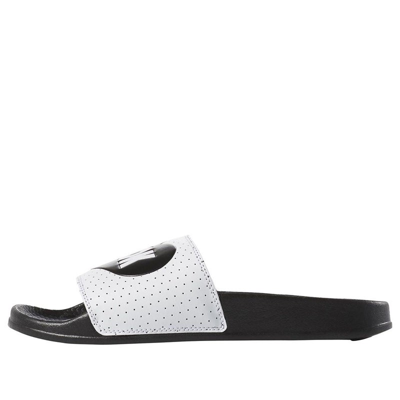 Reebok Classic Slide Soft Sole Cozy Flat Heel Sports Slippers Black White - Image 1