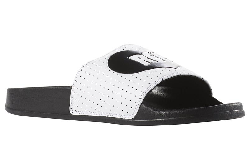 Reebok Classic Slide Soft Sole Cozy Flat Heel Sports Slippers Black White - Image 3