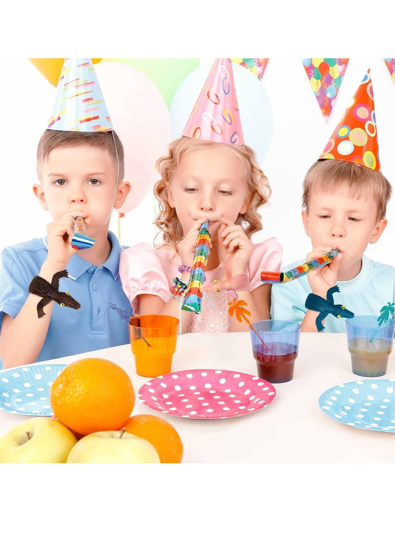 KASTWAVE 10-Piece Assorted Sequin Slap Bracelets Set - Crocodile & Animal Designs, Cool Snap Bracelets for Halloween Easter Party Favors - Image 5