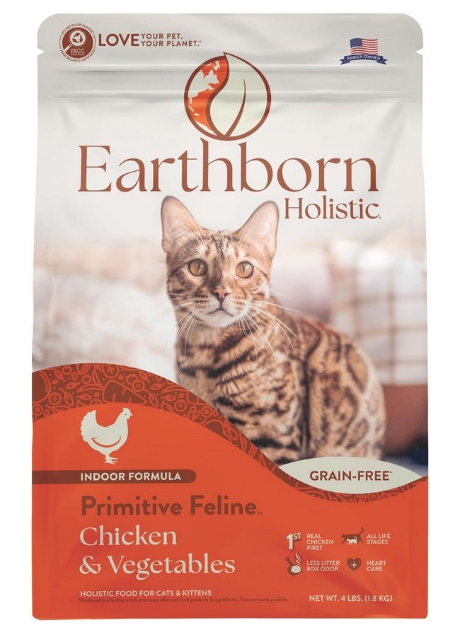 Earthborn Holistic Earthborn Holistic Primitive Feline Grain-Free Dry Cat Food 4 Pound (Pack of 1)  - Image 1