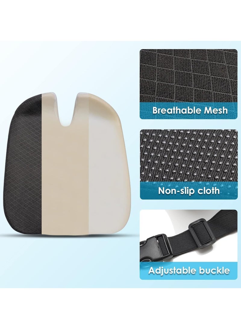 Gonice Upgrades Car Coccyx Seat Cushion Pad for Sciatica Tailbone Pain Relief, Heightening Wedge Booster Seat Cushion for Short People Driving, Truck Driver, for Truck Accessories Office Chair (Gray)  - Image 5