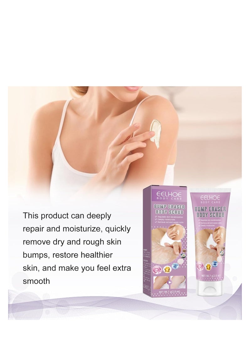 إيلهو Body Scrub Exfoliant, Body Bump Eraser, Natural Exfoliating, Ultra Hydrating, Body Souffle, Helps with Moisturizing Skin, Acne, Cellulite, Dead Skin Scars, Wrinkles 56.7g - Image 3