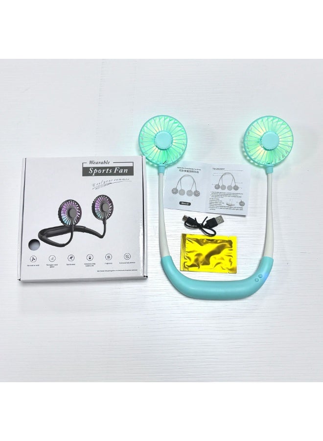 Nariele New USB Foldable Portable Hanging Neck Fan