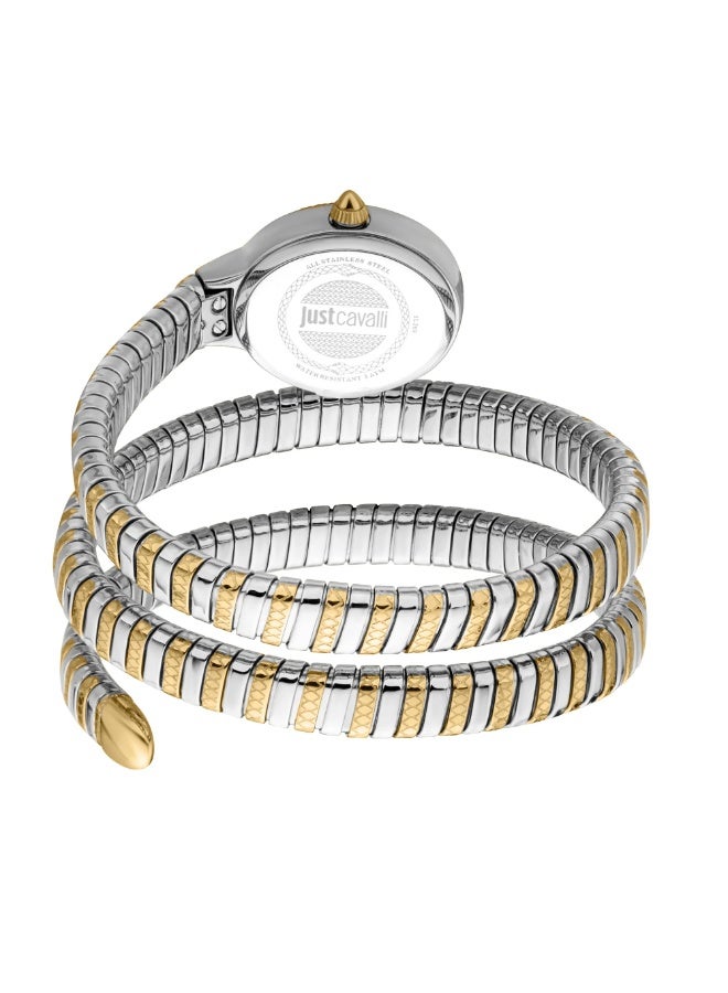 Just Cavalli Signature Snake After Party Two Tones YG Silver Women's Watch - Image 2