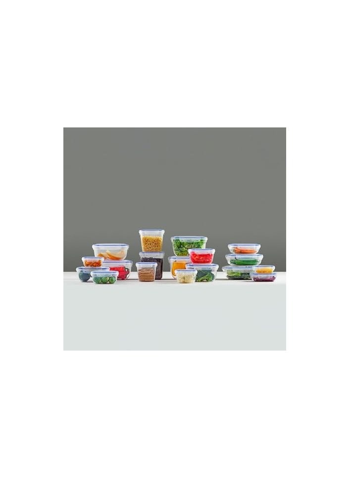 dunya High Quality Plastic Food Storage Container Set With Airtight Silicone Sealed Cover-BPA Free- (5pieces)-(400-800-1400-2300-4000 ml)-Turkey Made - Image 2