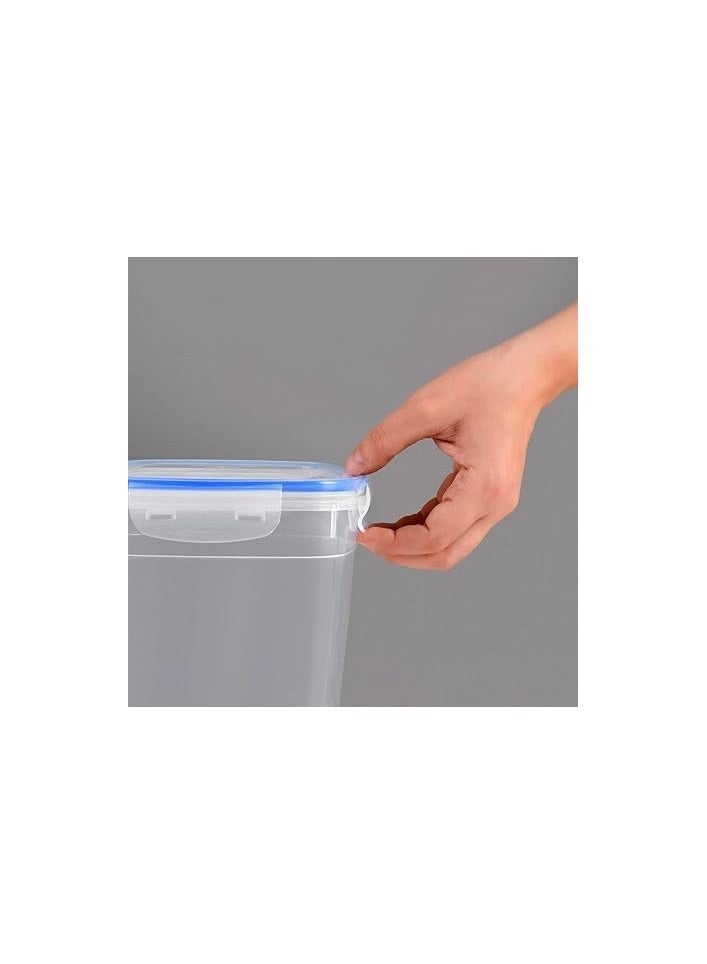 dunya High Quality Plastic Food Storage Container Set With Airtight Silicone Sealed Cover-BPA Free- (5pieces)-(400-800-1400-2300-4000 ml)-Turkey Made - Image 4