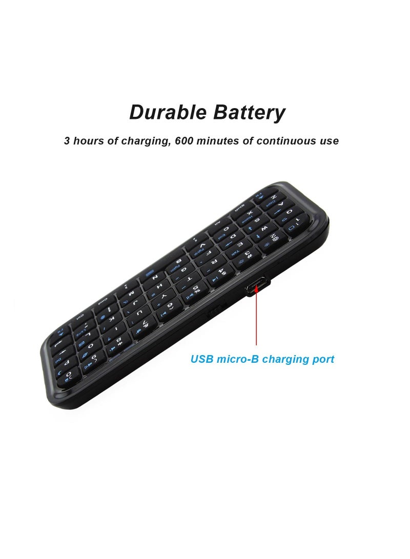 Y&D Wireless Keyboard Super Mini, Rechargeable Cordless Bluetooth Keybaord, Silent Compact Small Pocket Travel Keypad, Portable Slim Keyboard, for Computer Laptop PC Notebook Tablets Smartphones - Image 5