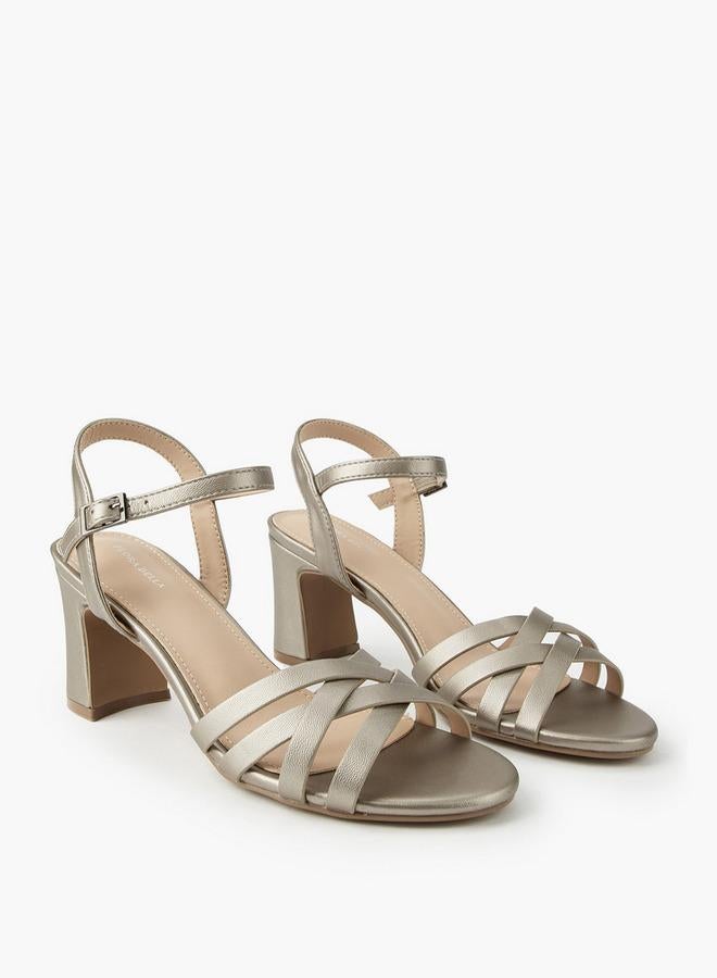 Flora Bella By Shoexpress Women's Block Heel Cross Strap Sandals - Image 1