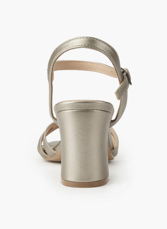 Flora Bella By Shoexpress Women's Block Heel Cross Strap Sandals - Image 5