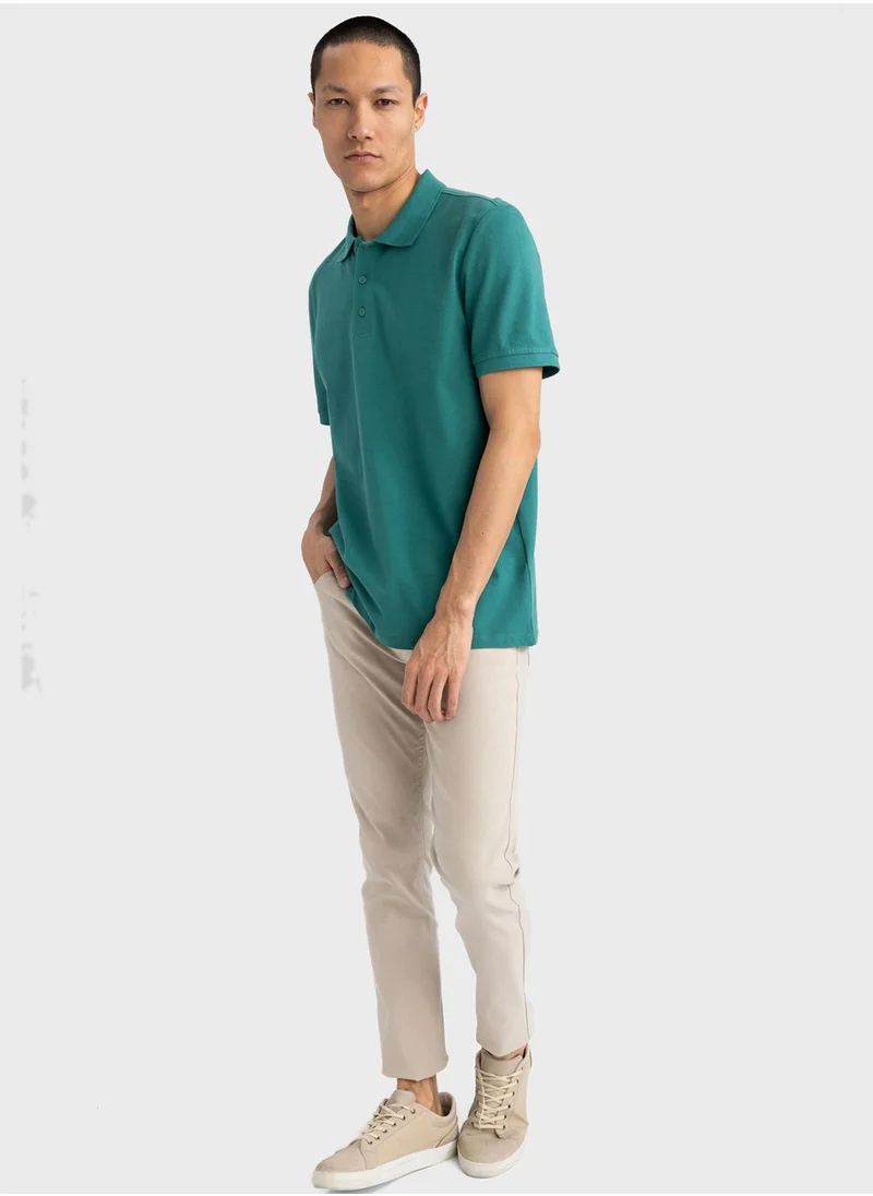 ديفاكتو Regular Fit Polo T-Shirt