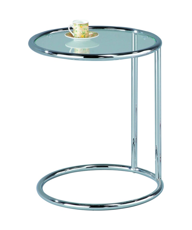 ASPECT Mia Round Side Coffee End Sofa Table ChromeClear 45x45x52 cm