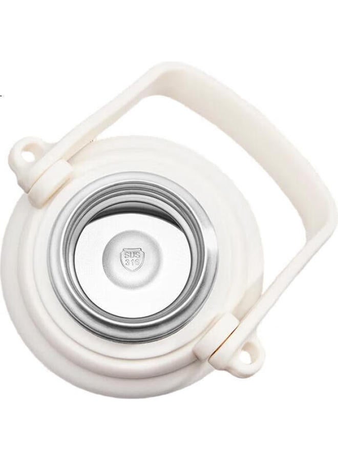 Snoopy كوب سنوبي المعزول، سعة كبيرة، ستانلس ستيل 316، للرجال والنساء، زجاجة ماء للطلاب، محمولة، لتحضير الشاي وشرب الماء، 1200 مل، أبيض - Image 2