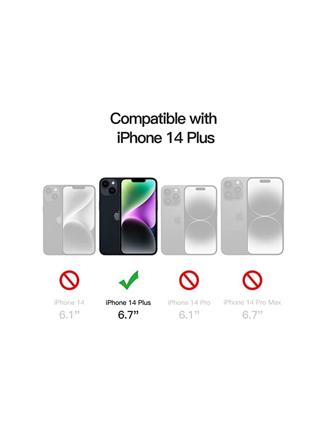 Jetech Matte Case For Iphone 14 Plus 6.7-Inch, Shockproof Military Grade Drop Protection, Frosted Translucent Back Phone Cover, Anti-Fingerprint (Black) - Image 2