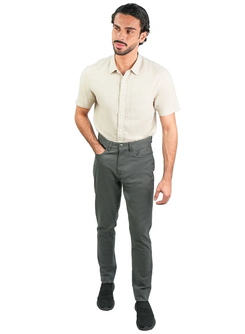 GIORDANO  Men’s Cotton Regular Taper Stretch Twill Khakis for Men | Best Price UAE