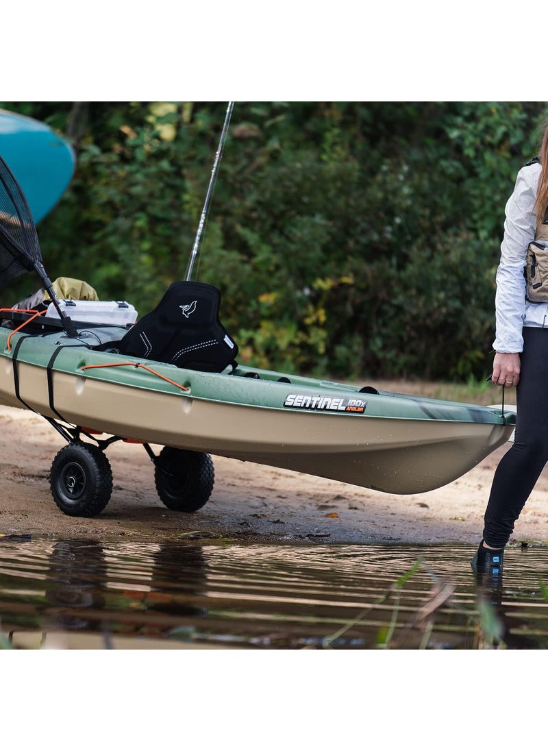 Pelican Pelican  Universal Canoe Kayak  Stand Up Paddle SUP Cart Carrier  Fold Together Trolley with Wide Removable Inflatable Tires  - Image 2