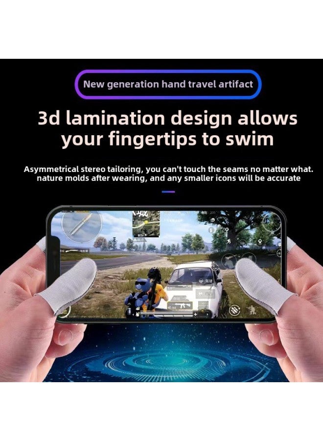 Silver Cloth Finger Cover Game Finger Cover Silver Fiber Hand-swimming E-sports Finger Cover Ultra-thin Sweat-proof Chicken Walking Non-slip Competitive-Product Color:Finger Cot Packaging Bag  - Image 5