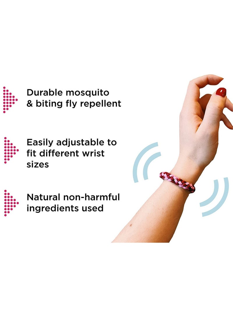 SYOSI Mosquito Repellent Bracelet 12 Pack, Adjustable Leather Deet-Free Natural Insect Bands for Adults & Kids, 300 Hour Protection (Multi Colour)  - Image 2