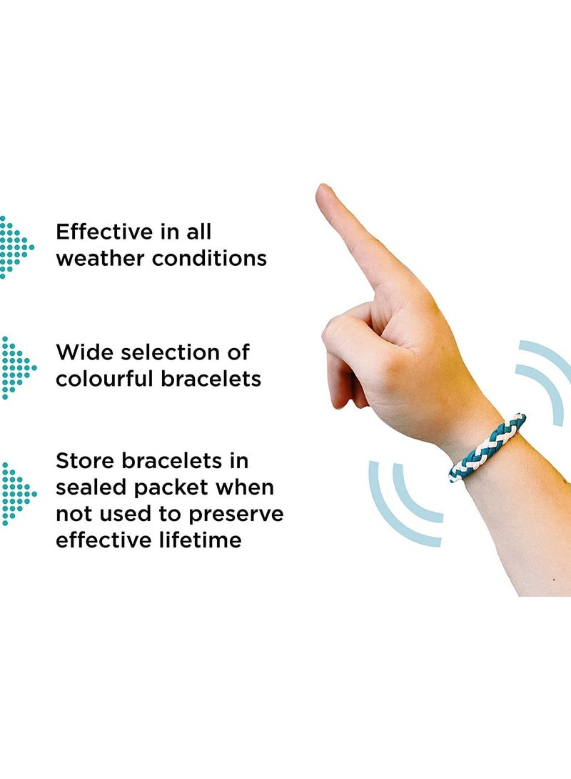 SYOSI Mosquito Repellent Bracelet 12 Pack, Adjustable Leather Deet-Free Natural Insect Bands for Adults & Kids, 300 Hour Protection (Multi Colour)  - Image 3