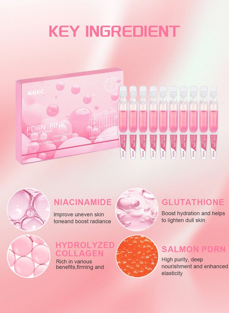 ك أو إي سي خلاصة الببتيد، سيروم وردي للاستخدام اليومي، يُحسّن إشراقة البشرة، مُرطب، 10 قطع - Image 3