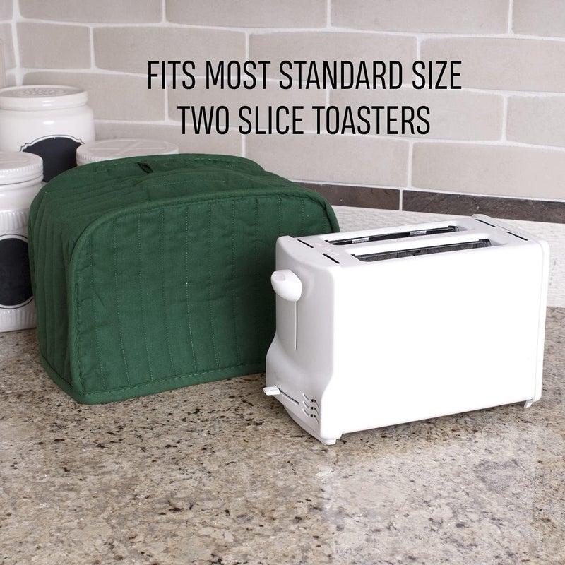 Ritz Premium Universal Two Slice Toaster Cover, 11.25" x 5.75" x 7", Polyester and Cotton Quilted, Fingerprint Protector, Super Soft Appliance Cover And Dust Cover, Dark Green - Image 4