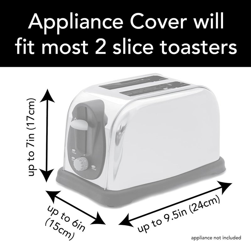 Ritz Premium Universal Two Slice Toaster Cover, 11.25" x 5.75" x 7", Polyester and Cotton Quilted, Fingerprint Protector, Super Soft Appliance Cover And Dust Cover, Dark Green - Image 3