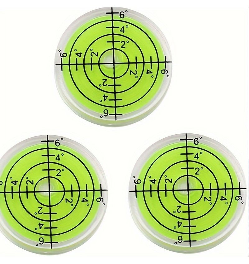3pcs Green Round Bubble Level Micro for Turntable Camera Telescope - Image 2