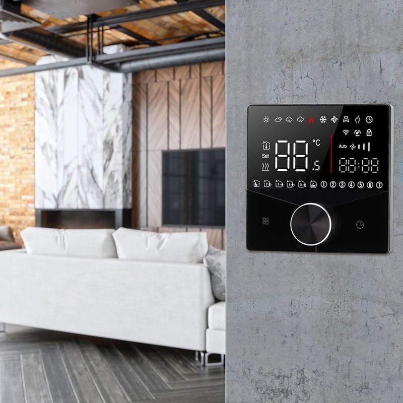 لوحة تحكم ترموستات رقمي أسود لساونا نظام تدفئة تحت الأرضية - Image 5