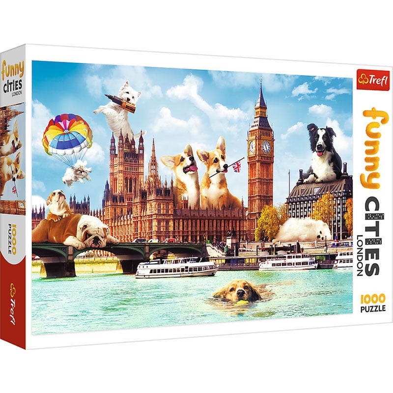 Trefl - Dogs in London Puzzle 1000 Pieces - 10596 - Image 1