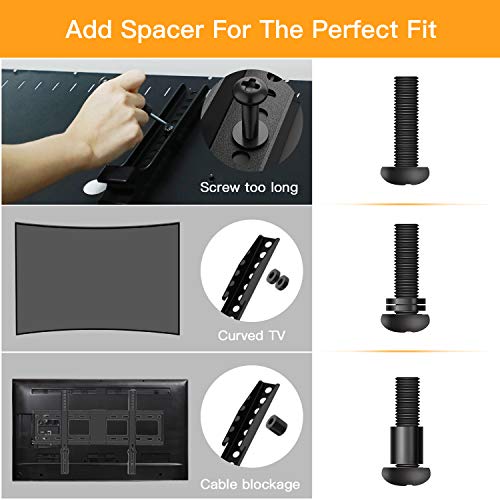 Perlegear Universal TV Mounting Hardware Kit Fits Most TVs up to 80 inches, VESA Wall Mount M4, M5, M6, M8 Screws, Spacers and Washers, Works with Most TV/Monitor Mounts, PGUHP2, Black - Image 3