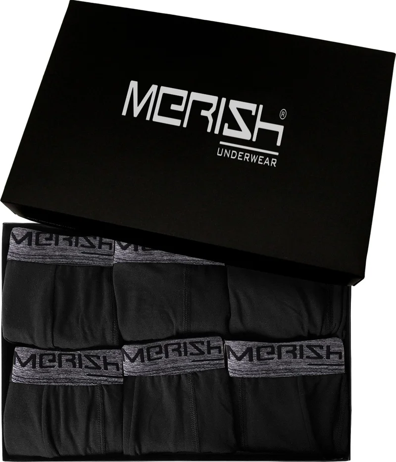Merishopping Men's 6-Pack Premium Lycra Boxer (BOXED PRODUCT)