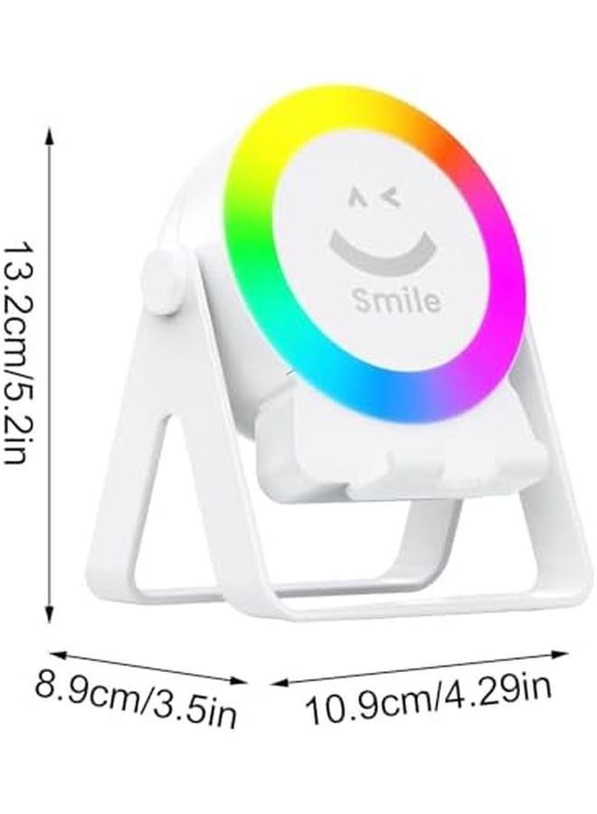 White Induction Speaker 4 in 1 Wireless Desktop Music Player with RGB Lights 5W Sound 8 Hour Playback - Image 3