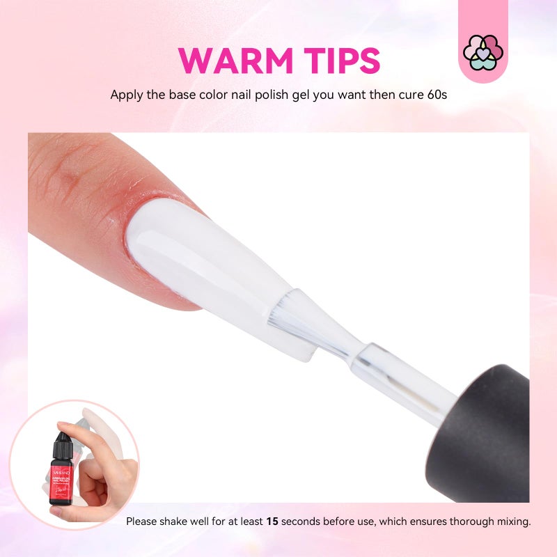 SAVILAND Airbrush Gel Nail Polish Hema-Free: Dilution-Free 12 Vitality Colors Airbrush for Nails Set Non-Acetone with Fine Mist Nail for Spray French & Ombre Nail Polish Nail Art Design Salon Kit - Image 3