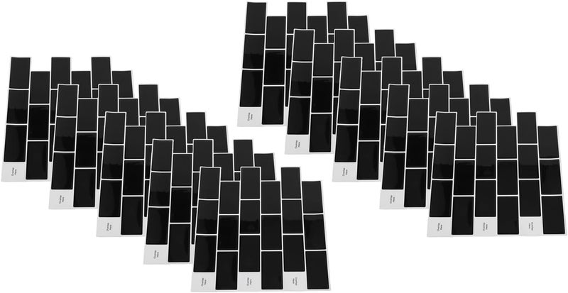 Hilitand Self Adhesive Backsplash Tiles Peel and Stick Wall Tiles 12x12in Black 10Pcs 3D Textured Proof 2.5mm Thick PU Gel Surface for Kitchen Bathroom Wall Decor - Image 1