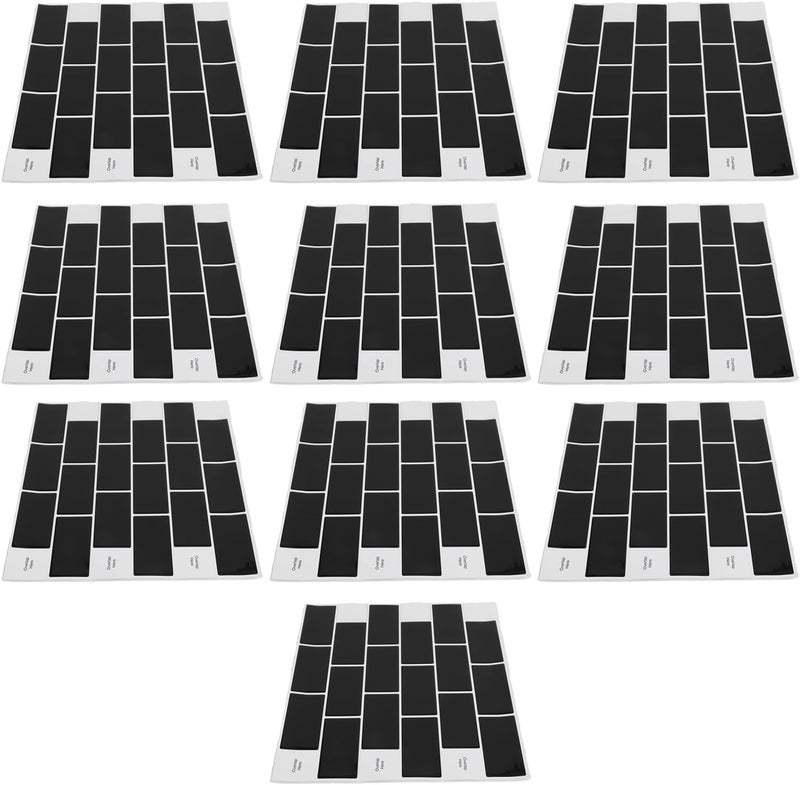 Hilitand Self Adhesive Backsplash Tiles Peel and Stick Wall Tiles 12x12in Black 10Pcs 3D Textured Proof 2.5mm Thick PU Gel Surface for Kitchen Bathroom Wall Decor - Image 5