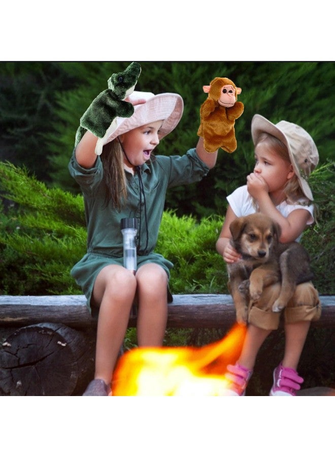 RIY Hand Puppets for Kids - Forest Friend Animals Educational Puppet, Set of 6(Bear, Elephant, Giraffe, Tiger, Monkey, Crocodile) - Image 2