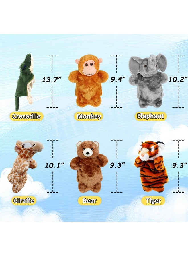 RIY Hand Puppets for Kids - Forest Friend Animals Educational Puppet, Set of 6(Bear, Elephant, Giraffe, Tiger, Monkey, Crocodile) - Image 4