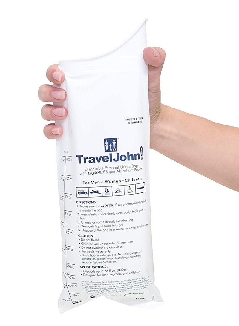 ترافل جون عبوة 3 أكياس مبولة للاستعمال مرة واحدة للرجال والنساء والأطفال من ترافيلجون - Image 3