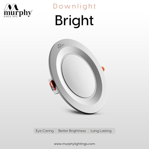 Murphy 6W Bright LED Downlight – Natural White, Slim Round Recessed Ceiling Light, 3-Inch Junction Box Compatible, Anti-Glare Diffuser, Energy Efficient (Pack of 6, 2-Year Warranty) - Image 2