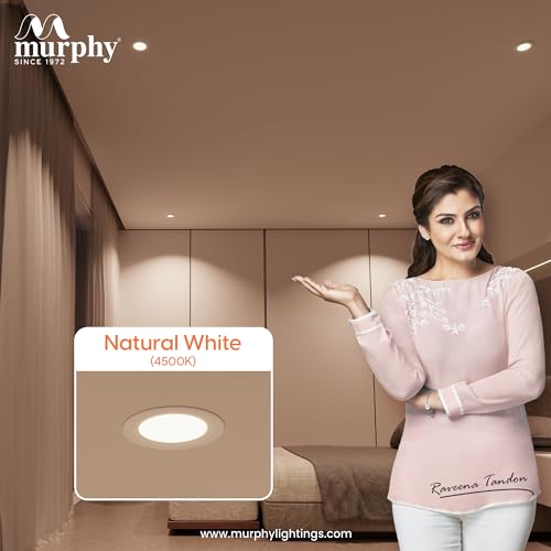 Murphy 6W Bright LED Downlight – Natural White, Slim Round Recessed Ceiling Light, 3-Inch Junction Box Compatible, Anti-Glare Diffuser, Energy Efficient (Pack of 6, 2-Year Warranty) - Image 5
