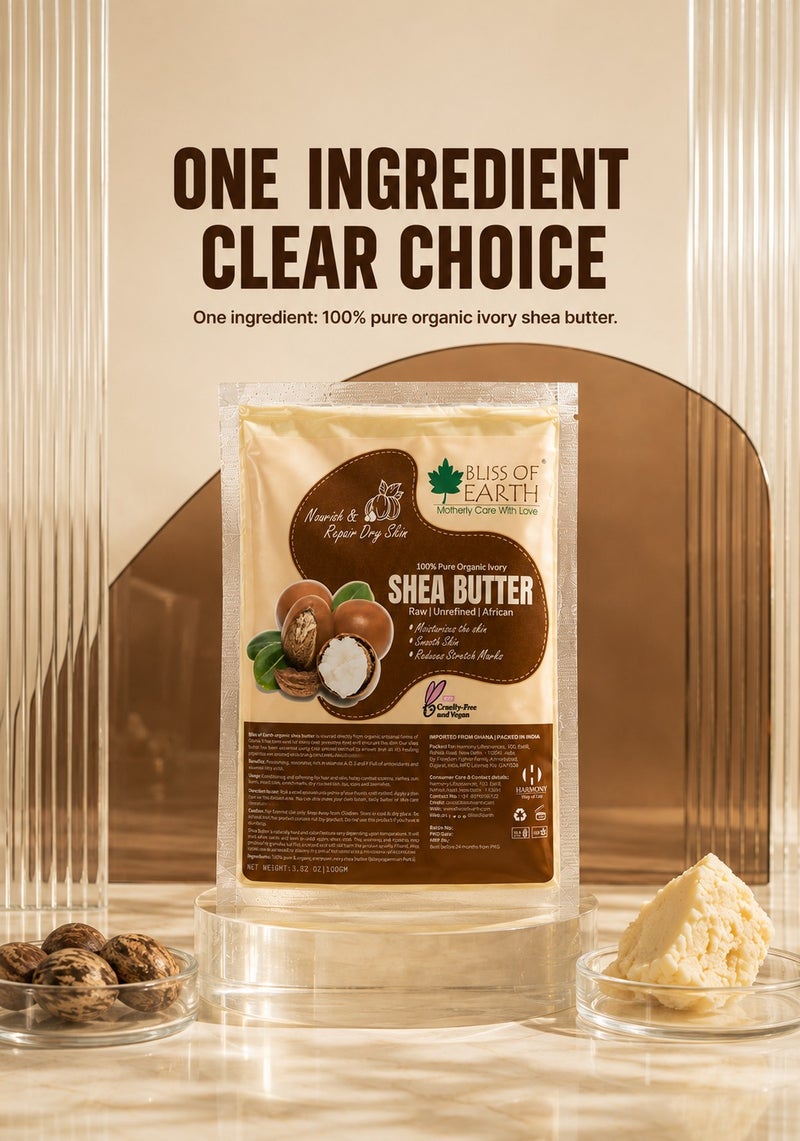 Bliss of Earth Organic Shea Butter Refill Pack 200g, Raw Unrefined & African - Image 5