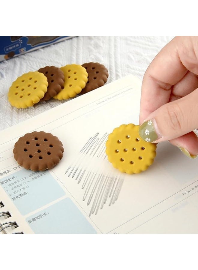 ممحاة بسكويت محاكاة لطيفة 🍪 (6 قطع) - شكل مرح وجودة عالية للأطفال - Image 3