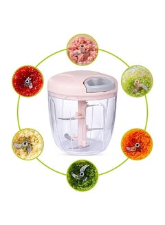 IAF Food Processor Vegetable Chopper, Ourokhome Portable Hand Pull String  Garlic Mincer Onion Cutter for Veggies, Ginger, Fruits, Nuts, Herbs, etc  UAE
