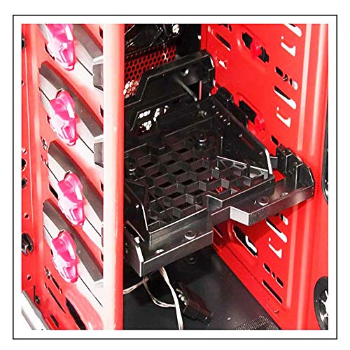 KOOBOOK 2Pcs 5.25" to 3.5" 2.5" SSD HDD Tray Caddy Case Adapter Hard Disk Drive Bays Holder Cooling Fan Mounting Bracket for PC - Image 5