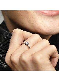PANDORA Sparkling Heart Solitaire Ring, Size 50  - Image 3