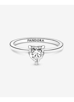 PANDORA Sparkling Heart Solitaire Ring, Size 50  - Image 5