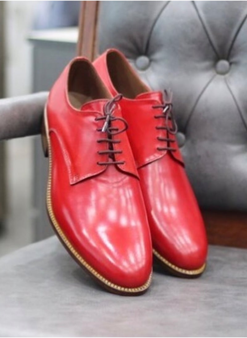Handmade New Handmade Pure Leather Lace up Oxford Shoes For Men  - Image 3