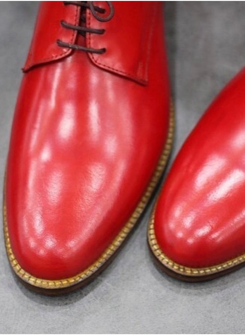 Handmade New Handmade Pure Leather Lace up Oxford Shoes For Men  - Image 1