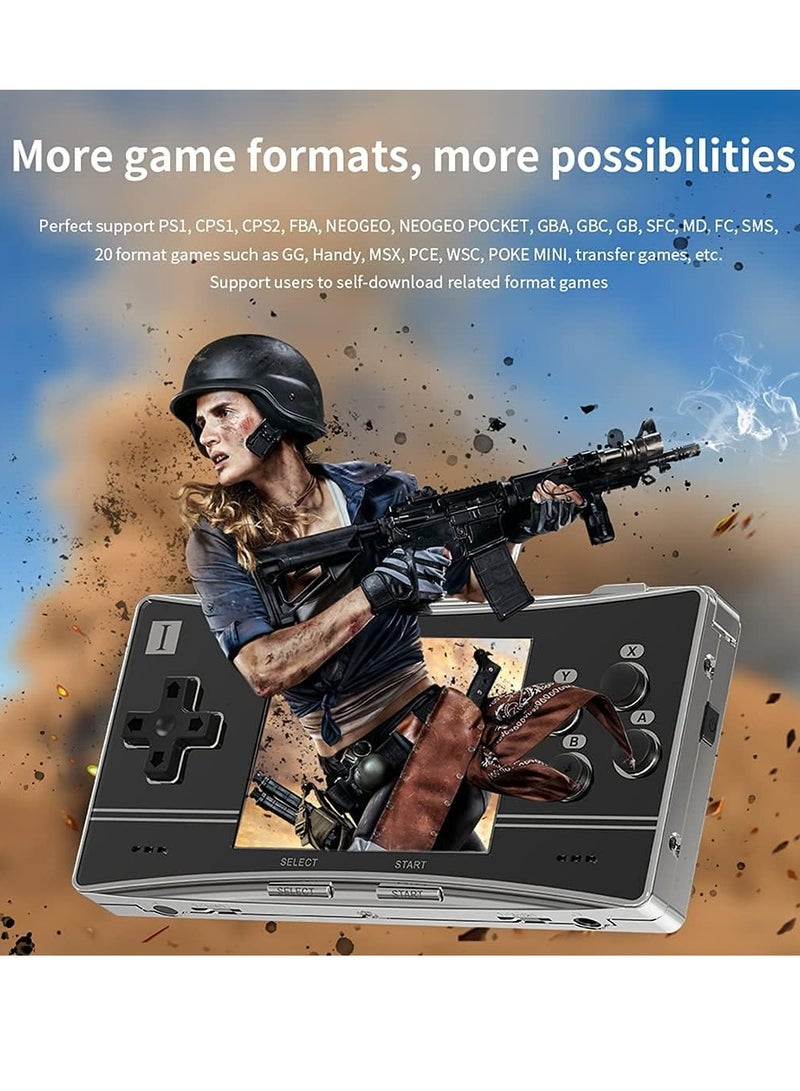 RG300X Handheld Game Console Retro Game Console, 3.0 Inch IPS Screen Video Game Console with 128G TF Card & 18000+ Classic Game, Open Source Linux System Game Player Handheld HDMI Output