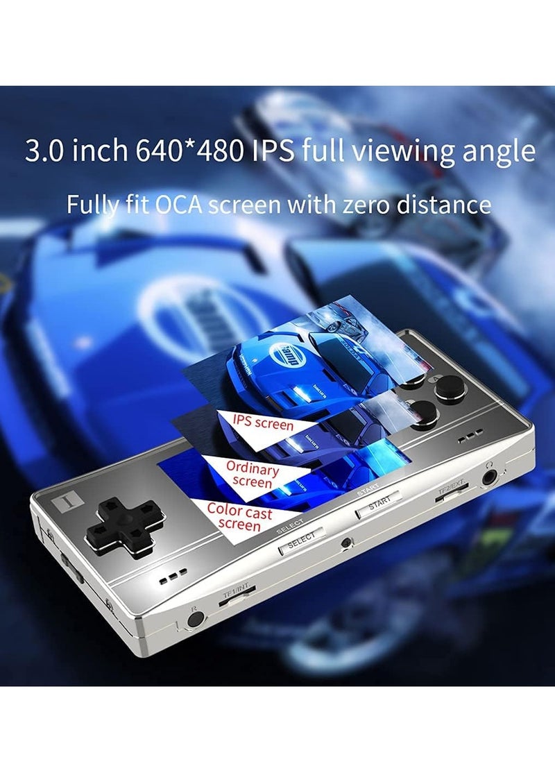 RG300X Handheld Game Console Retro Game Console, 3.0 Inch IPS Screen Video Game Console with 128G TF Card & 18000+ Classic Game, Open Source Linux System Game Player Handheld HDMI Output