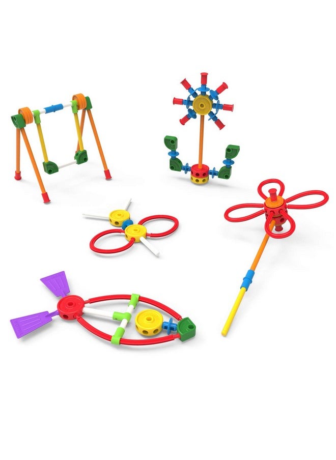 Tinkertoy TINKERTOY - Retro Building Tin - 100 Parts - Collectible, Nostalgic Construction Toy, Great for Kids, Toddlers, Boys, Girls, Ages 3+  - Image 4